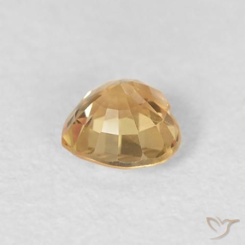 Sapphire Gemstone in 4.6 x 4.5 mm Size for Sale, Sapphire Stone in Golden Color