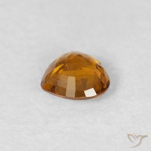 Sapphire Gemstone in 4.4 x 4.2 mm Size for Sale, Sapphire Stone in Apricot Orange Color