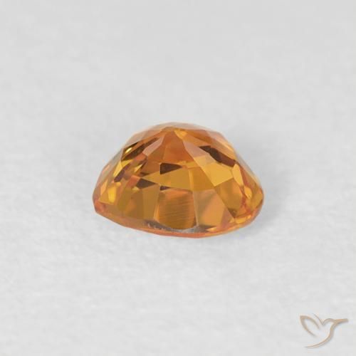 Sapphire Gemstone in 4.5 x 4.5 mm Size for Sale, Sapphire Stone in Orange-Gold Color