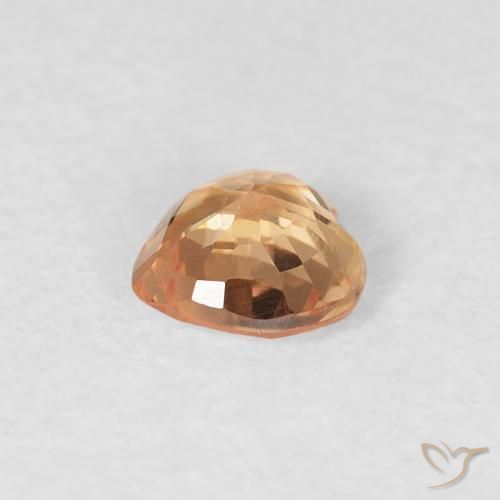 Sapphire Gemstone in 4.5 x 4.4 mm Size for Sale, Sapphire Stone in Medium Orange Color