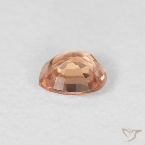 Sapphire Gemstone in 4.5 x 4.4 mm Size for Sale, Sapphire Stone in Medium Orange Color