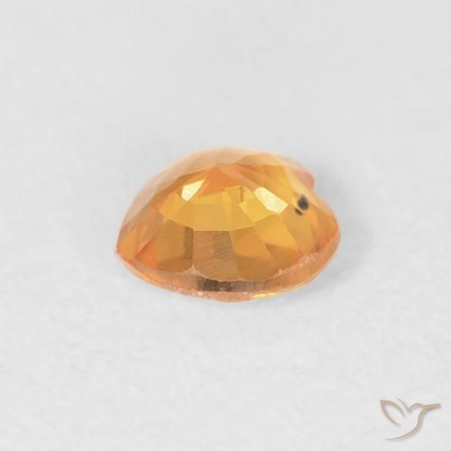 Sapphire Gemstone in 4.6 x 4.5 mm Size for Sale, Sapphire Stone in Bright Orange Color