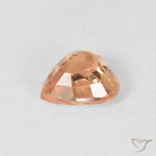 Sapphire Gemstone in 4.7 x 4.6 mm Size for Sale, Sapphire Stone in Light Orange Color