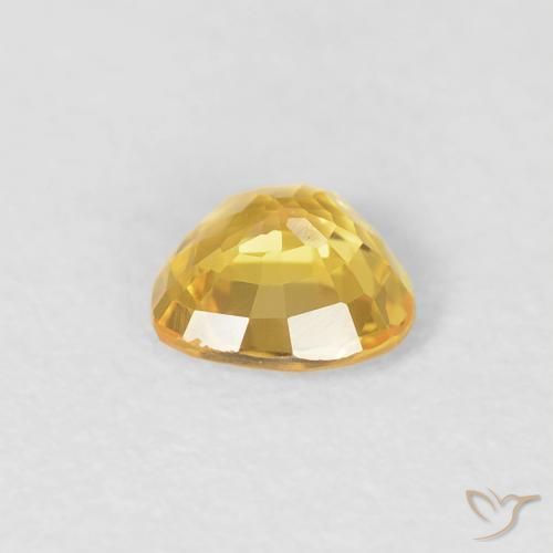 Sapphire Gemstone in 4.6 x 4.4 mm Size for Sale, Sapphire Stone in Golden Color