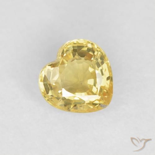 0.48ct Natural Tuscany Yellow Sapphire, Heart, VVS