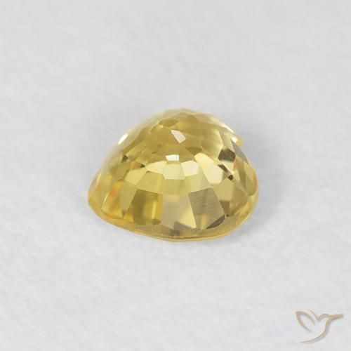 Sapphire Gemstone in 4.6 x 4.4 mm Size for Sale, Sapphire Stone in Tuscany Yellow Color