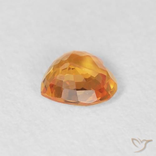 Sapphire Gemstone in 4.6 x 4.5 mm Size for Sale, Sapphire Stone in Bright Orange Color