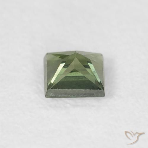 Sapphire Gemstone in 3.5 x 3.5 mm Size for Sale, Sapphire Stone in Medium Green Color