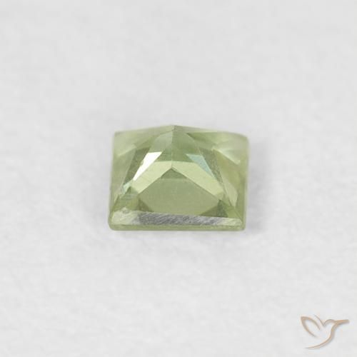 Sapphire Gemstone in 3 x 3 mm (calibrated) Size for Sale, Sapphire Stone in Light Yellow Green Color