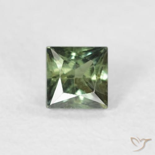 0.24ct Natural Dark Green Sapphire, Square, VS