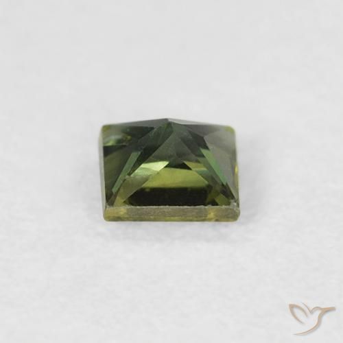 Sapphire Gemstone in 3.5 x 3.4 mm Size for Sale, Sapphire Stone in Earthy Green Color