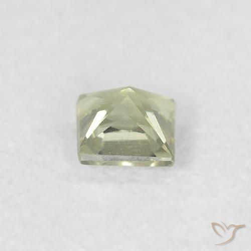 Sapphire Gemstone in 3 x 3 mm (calibrated) Size for Sale, Sapphire Stone in Warm Green Color