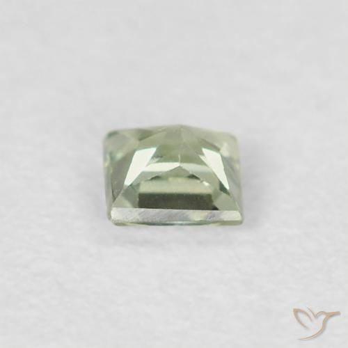 Sapphire Gemstone in 3 x 3 mm (calibrated) Size for Sale, Sapphire Stone in Pale Moss Green Color
