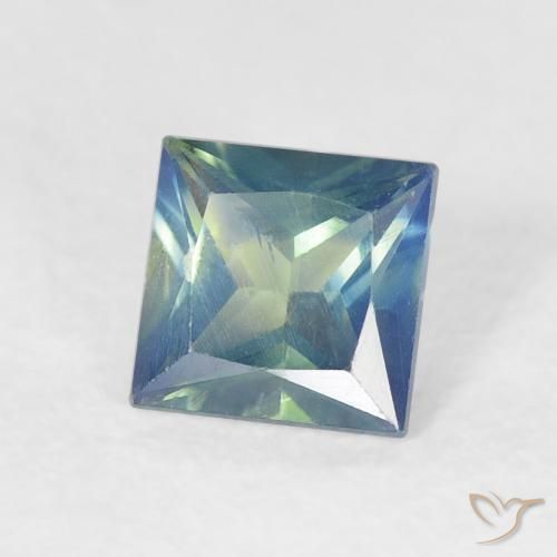 0.69 ct Blue Sapphire Stone, Natural Sapphire in Princess-Cut Shape for Sale