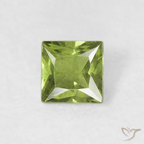 0.27ct Natural Lively Green Sapphire, Square, VS
