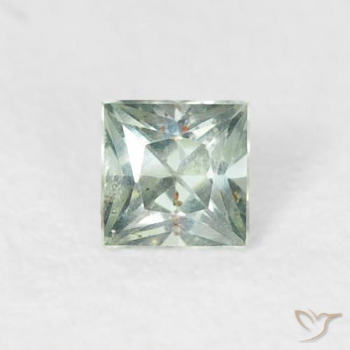 0.20ct Natural Pale Forest Green Sapphire, Square, VS