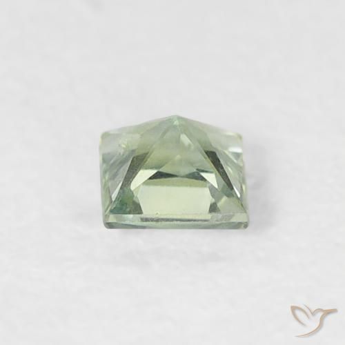 Sapphire Gemstone in 3 x 3 mm (calibrated) Size for Sale, Sapphire Stone in Pale Forest Green Color