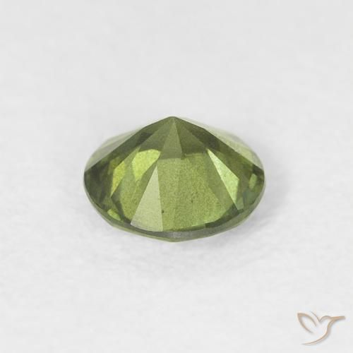 Sapphire Gemstone in 4.5 mm (calibrated) Size for Sale, Sapphire Stone in Forest Green Color