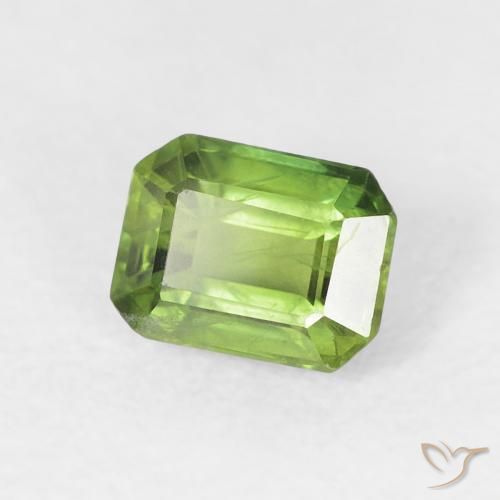 0.69 ct Green Sapphire Stone, Natural Sapphire in Octagon Step Cut Shape for Sale