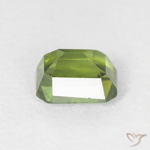 Sapphire Gemstone in 5.2 x 4 mm Size for Sale, Sapphire Stone in Warm Green Color