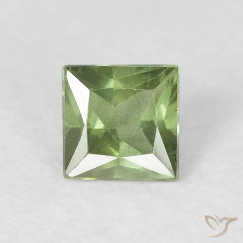 0.40ct Natural Forest Green Sapphire, Square, VS