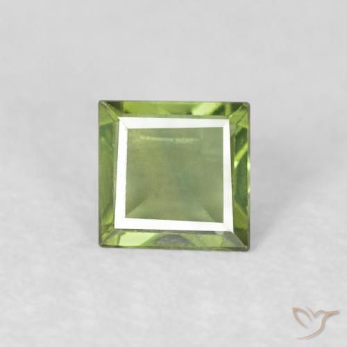 0.28ct Natural Warm Green Sapphire, Square, VVS