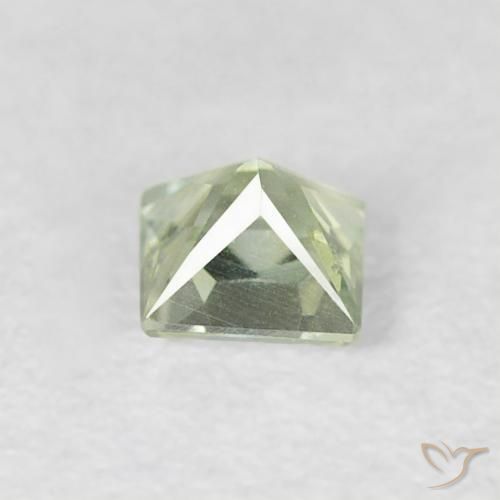 Sapphire Gemstone in 3 x 3 mm (calibrated) Size for Sale, Sapphire Stone in Very Light Sage Green Color