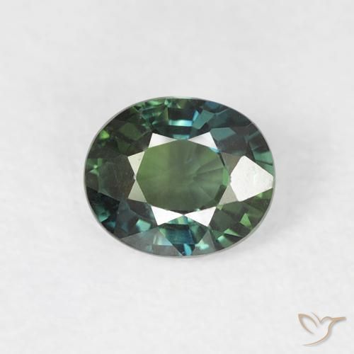 0.49ct Natural Blue-Green Sapphire, Oval, VVS
