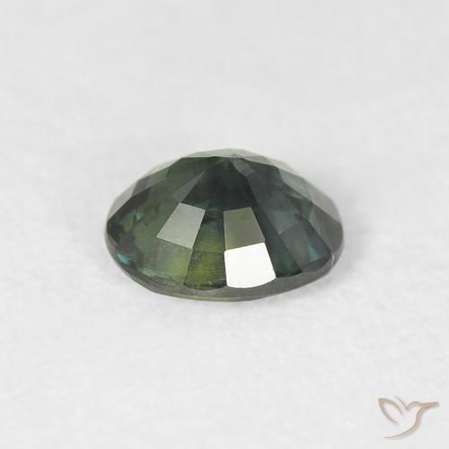 Sapphire Gemstone in 5 x 4.3 mm Size for Sale, Sapphire Stone in Blue-Green Color