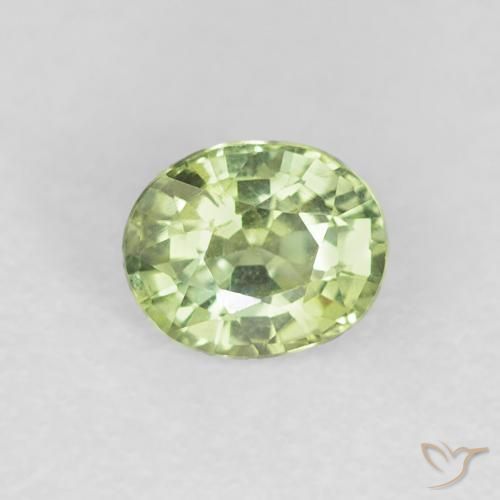 0.51ct Natural Light Lively Green Sapphire, Oval, VVS