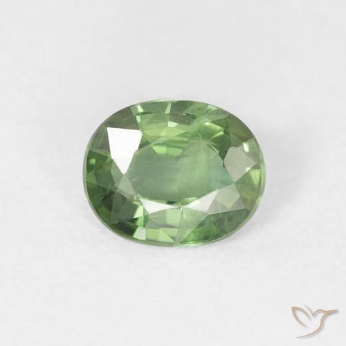 0.70ct Natural Deep Green Sapphire, Oval, VS