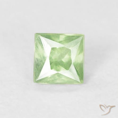 0.23ct Natural Medium Green Sapphire, Square, VS