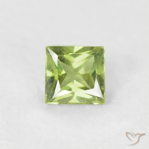 0.21ct Natural Light Lively Green Sapphire, Square, VS