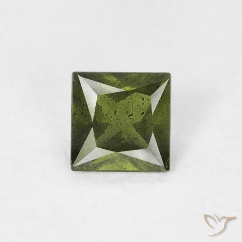 0.36ct Natural Deep Green Sapphire, Square, VS