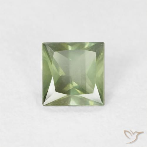 0.29ct Natural Light Forest Green Sapphire, Square, VS