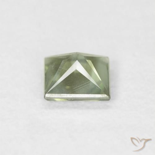 Sapphire Gemstone in 3.7 x 3.7 mm Size for Sale, Sapphire Stone in Light Forest Green Color