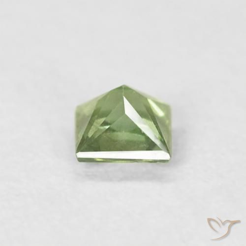 Sapphire Gemstone in 3 x 3 mm (calibrated) Size for Sale, Sapphire Stone in Warm Green Color