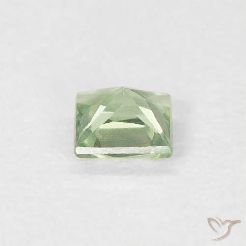 Sapphire Gemstone in 3 x 3 mm (calibrated) Size for Sale, Sapphire Stone in Very Light Sage Green Color
