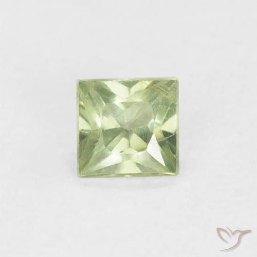 0.18ct Natural Lime Green Sapphire, Square, VS