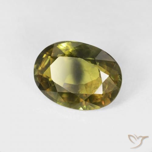 2.91 ct Green Sapphire Stone, Natural Sapphire in Oval Facet Shape for Sale