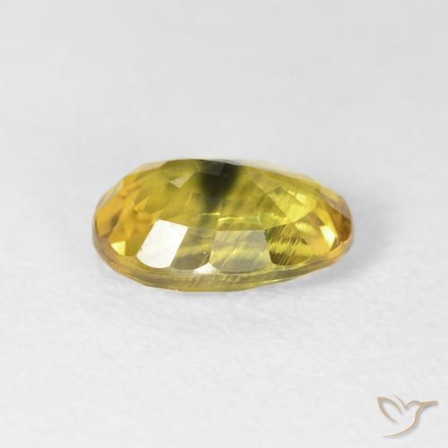 Sapphire Gemstone in 9.5 x 7 mm Size for Sale, Sapphire Stone in Deep Green Color