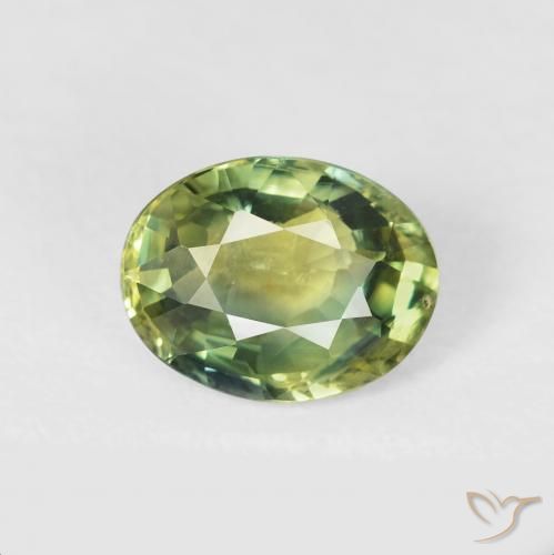 2.24ct Natural Warm Green Sapphire, Oval, VS