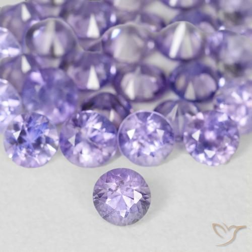 2.06 ctw Violet Sapphire Stones, Natural Sapphire in Diamond-Cut Shape for Sale