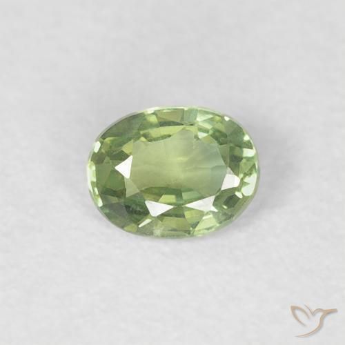 0.24ct Natural Warm Green Sapphire, Oval, VVS-VS