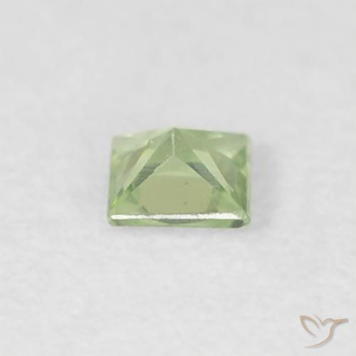 Sapphire Gemstone in 3 x 3 mm (calibrated) Size for Sale, Sapphire Stone in Very Light Green Color