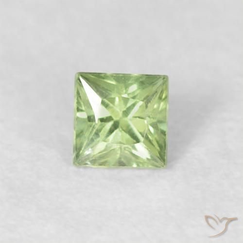 0.21ct Natural Very Light Green Sapphire, Square, VVS-VS