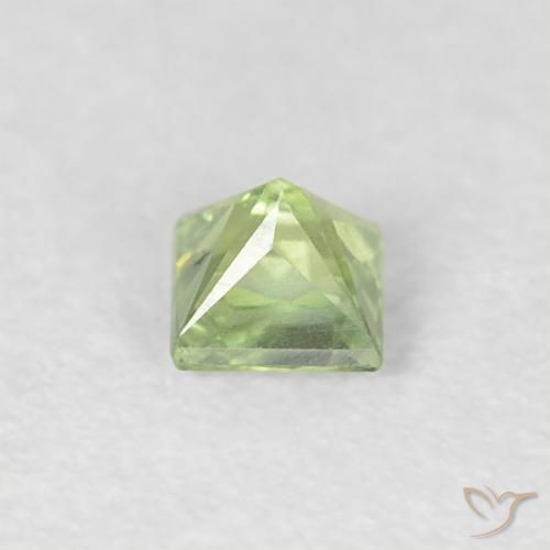 Sapphire Gemstone in 3 x 3 mm (calibrated) Size for Sale, Sapphire Stone in Very Light Green Color