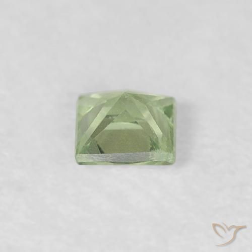 Sapphire Gemstone in 3 x 3 mm (calibrated) Size for Sale, Sapphire Stone in Very Light Green Color