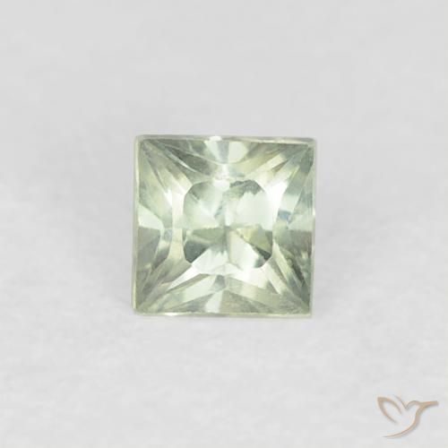 0.21ct Natural Light Sage Green Sapphire, Square, VVS-VS