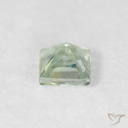 Sapphire Gemstone in 3 x 3 mm (calibrated) Size for Sale, Sapphire Stone in Light Sage Green Color